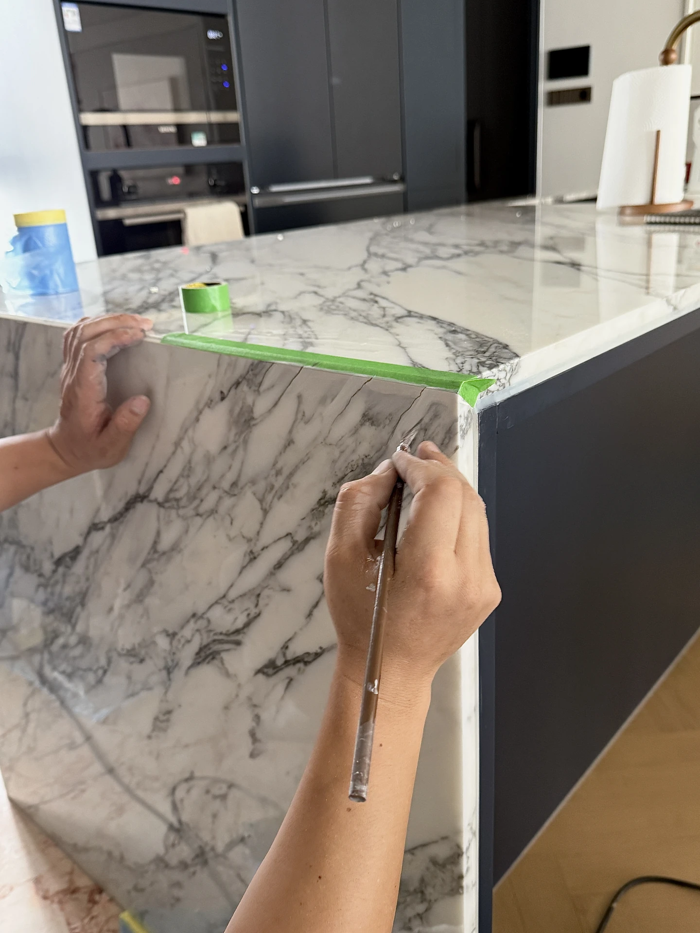 Detail work shown in a collected stone-repair account.